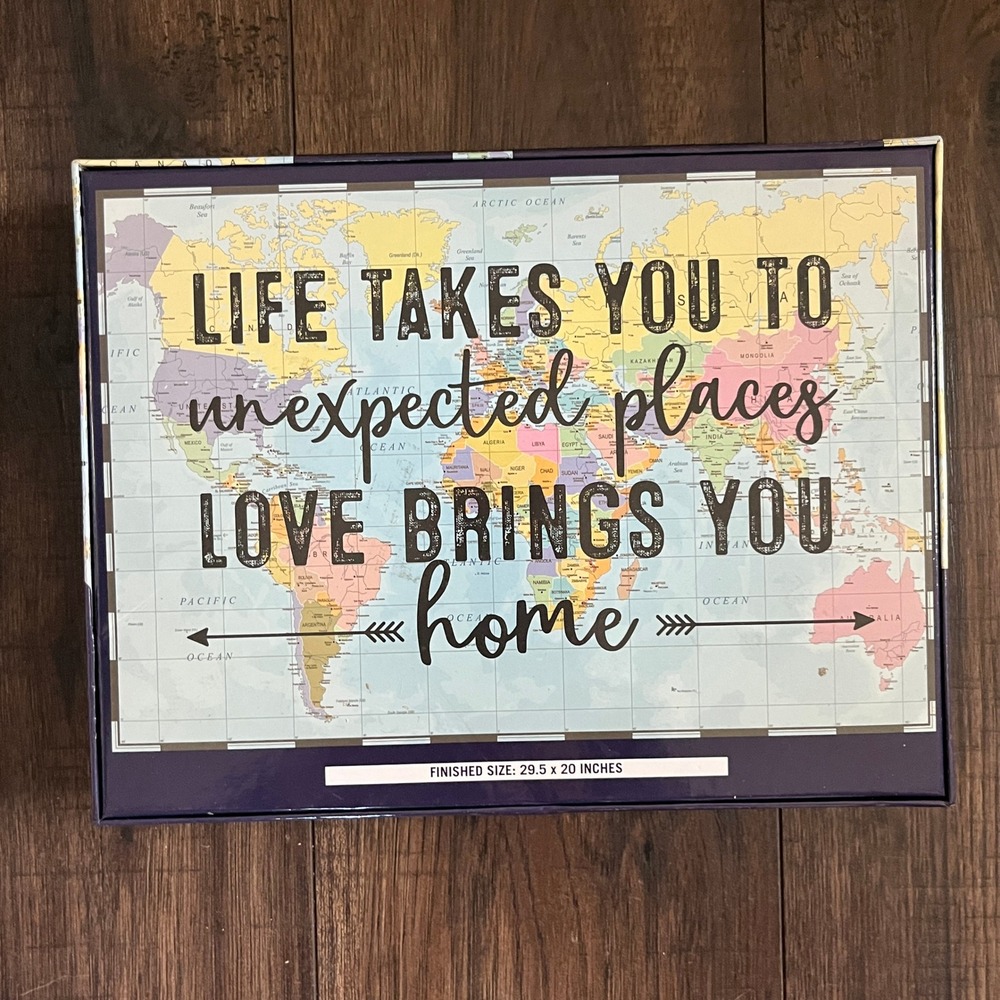 Paper House 1000‎ piece puzzle - Life Takes You to Unexpected Places Travel Map